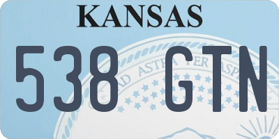 KS license plate 538GTN