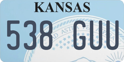 KS license plate 538GUU