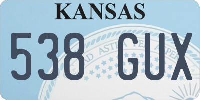 KS license plate 538GUX