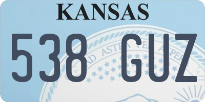 KS license plate 538GUZ