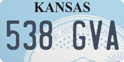 KS license plate 538GVA