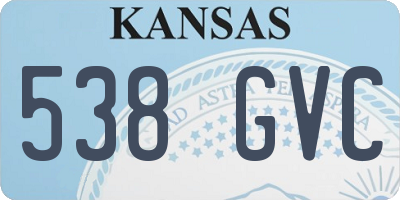 KS license plate 538GVC