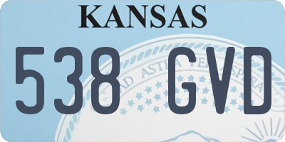 KS license plate 538GVD