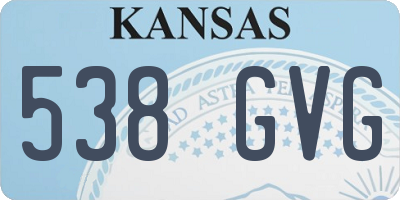 KS license plate 538GVG