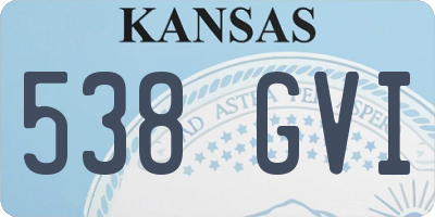 KS license plate 538GVI