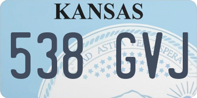 KS license plate 538GVJ