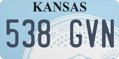 KS license plate 538GVN