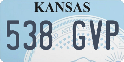 KS license plate 538GVP