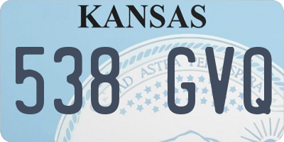 KS license plate 538GVQ