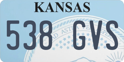 KS license plate 538GVS