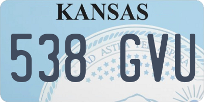 KS license plate 538GVU