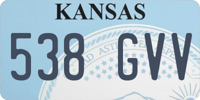 KS license plate 538GVV