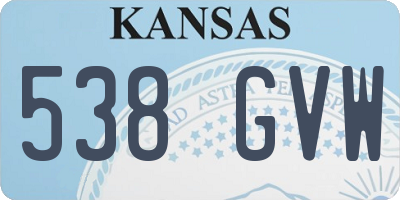 KS license plate 538GVW