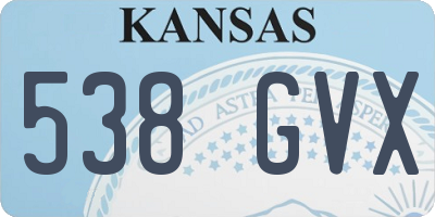 KS license plate 538GVX