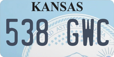 KS license plate 538GWC