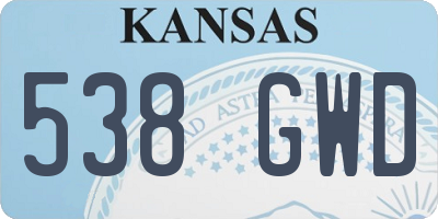 KS license plate 538GWD
