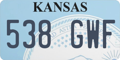 KS license plate 538GWF