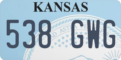 KS license plate 538GWG