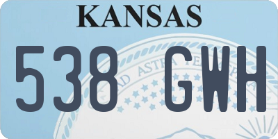 KS license plate 538GWH