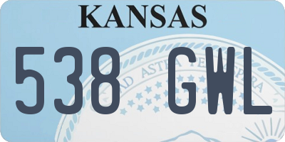 KS license plate 538GWL