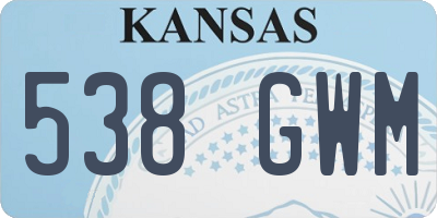 KS license plate 538GWM
