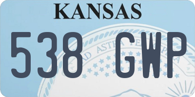 KS license plate 538GWP