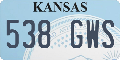 KS license plate 538GWS