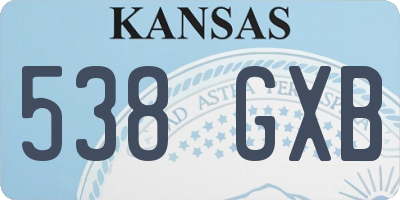 KS license plate 538GXB