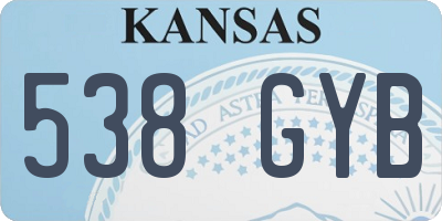 KS license plate 538GYB