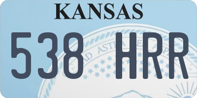 KS license plate 538HRR