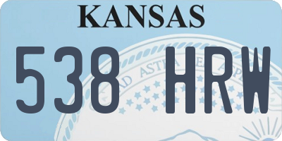 KS license plate 538HRW