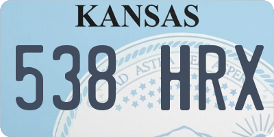 KS license plate 538HRX