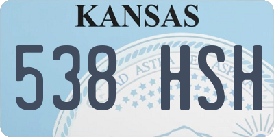 KS license plate 538HSH