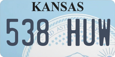 KS license plate 538HUW
