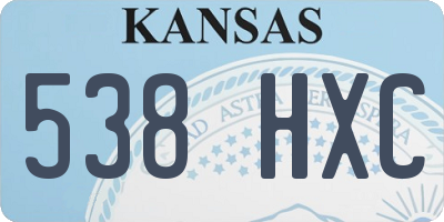 KS license plate 538HXC