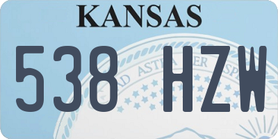 KS license plate 538HZW