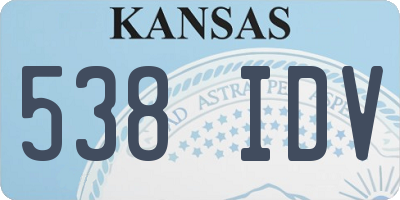 KS license plate 538IDV