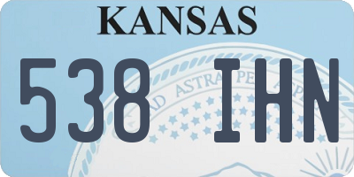 KS license plate 538IHN