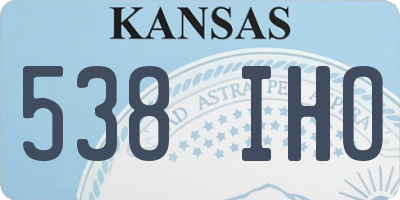 KS license plate 538IHO