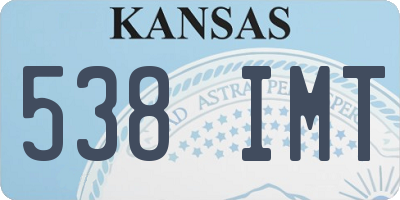 KS license plate 538IMT