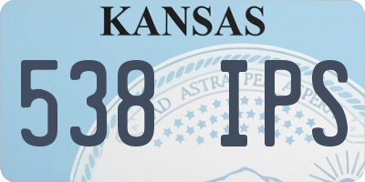 KS license plate 538IPS
