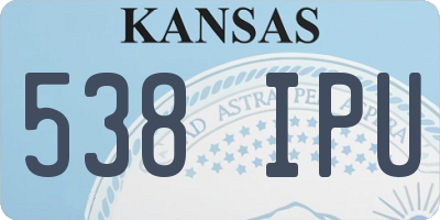 KS license plate 538IPU