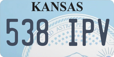 KS license plate 538IPV