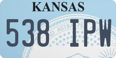 KS license plate 538IPW
