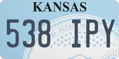 KS license plate 538IPY
