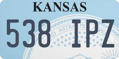KS license plate 538IPZ