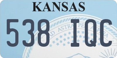 KS license plate 538IQC