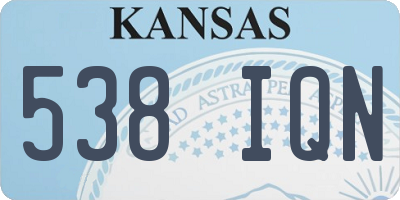 KS license plate 538IQN
