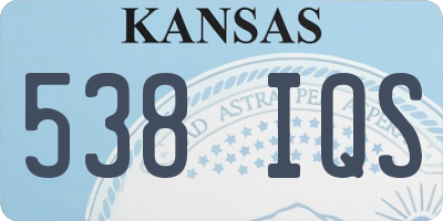 KS license plate 538IQS