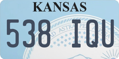 KS license plate 538IQU